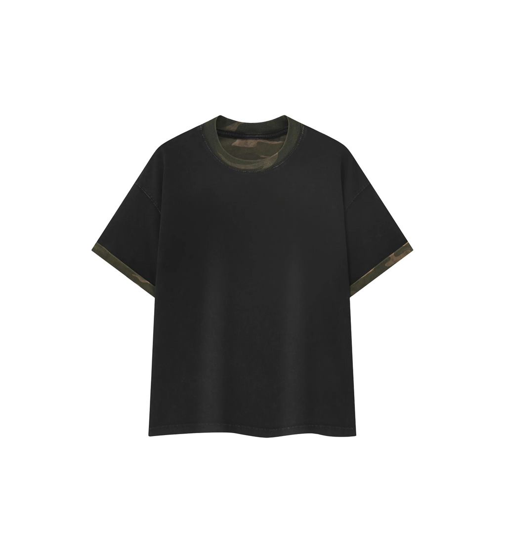 Gallo Jean | Mineral Washed Boxy Panel T-Shirt