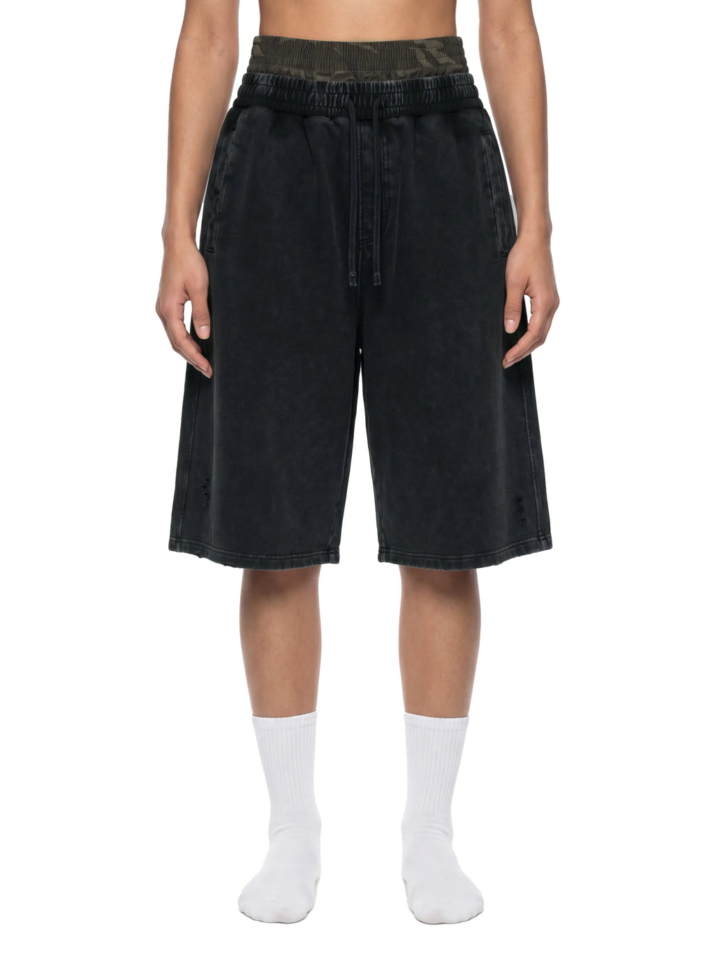 Gallo Jean | Distressed Double Waisted Shorts