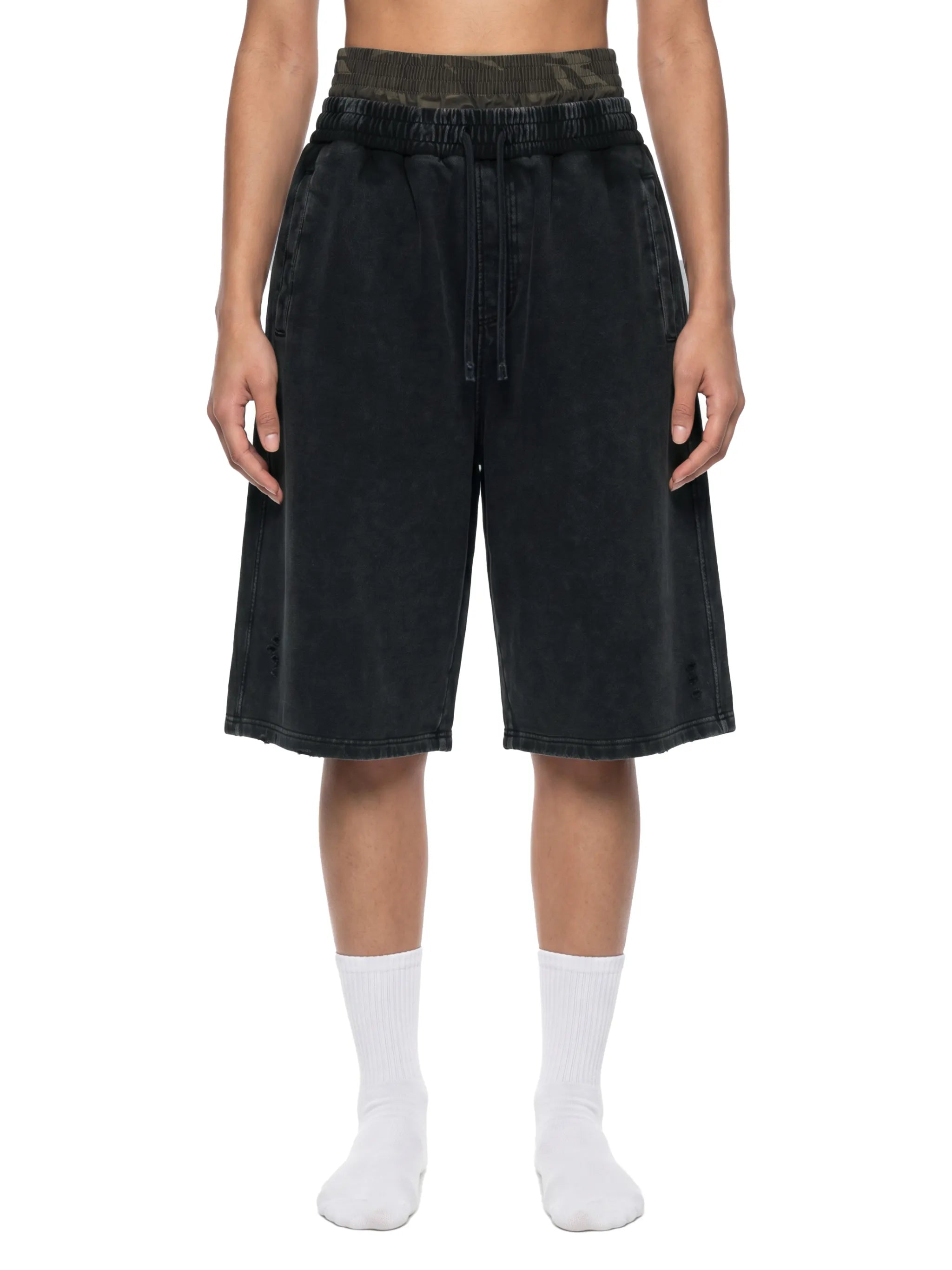 Gallo Jean | Distressed Double Waisted Shorts