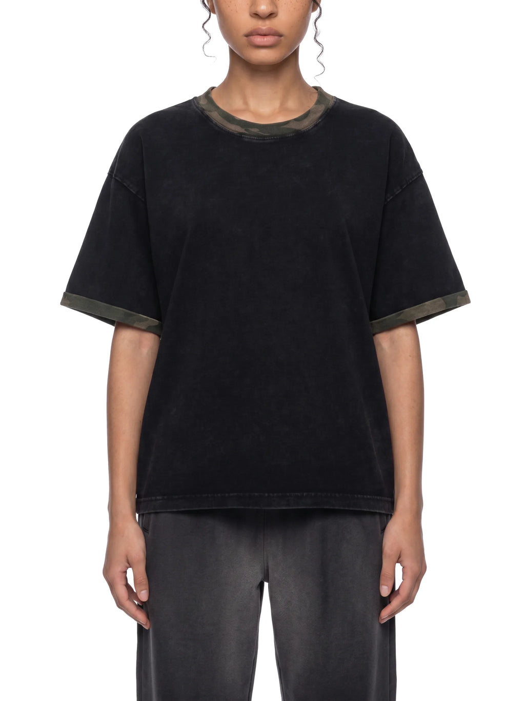 Gallo Jean | Mineral Washed Boxy Panel T-Shirt