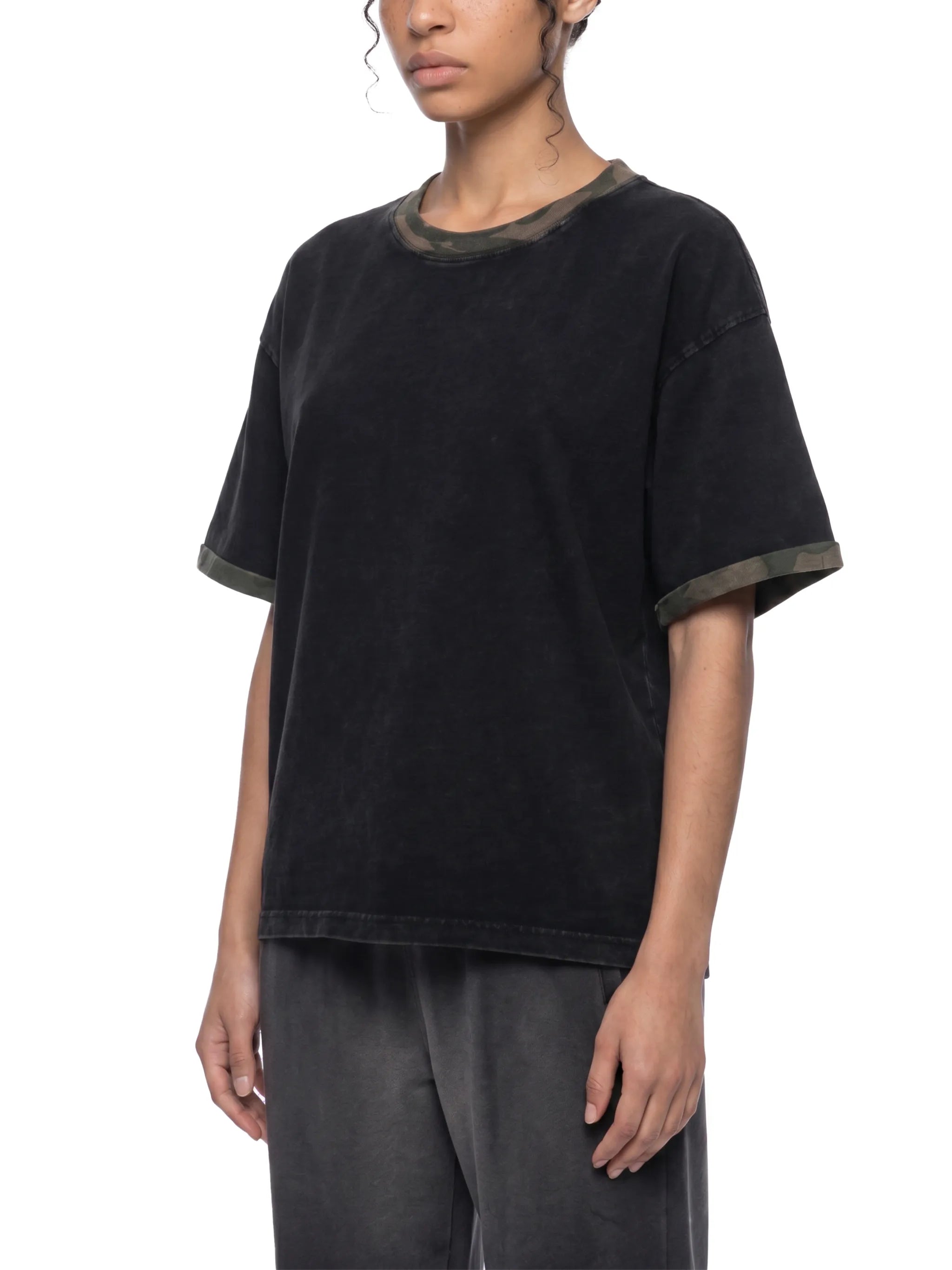 Gallo Jean | Mineral Washed Boxy Panel T-Shirt