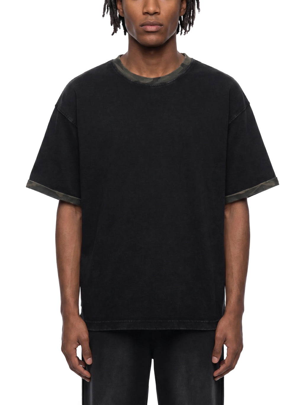 Gallo Jean | Mineral Washed Boxy Panel T-Shirt
