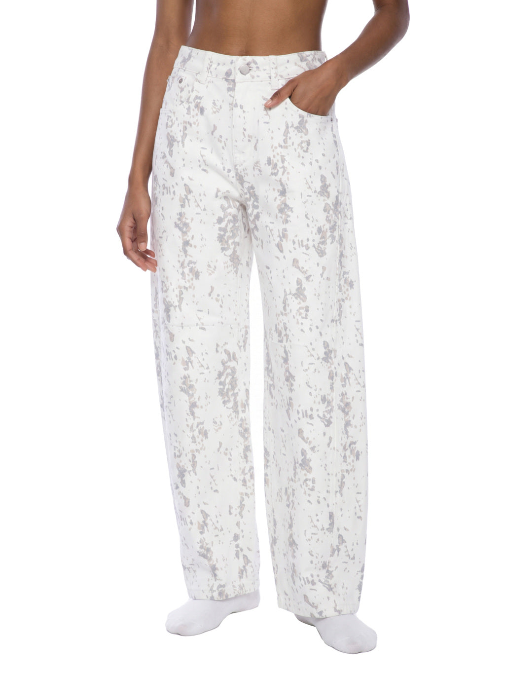 Gallo Jean | Women's Splatter Barrel Leg Jeans