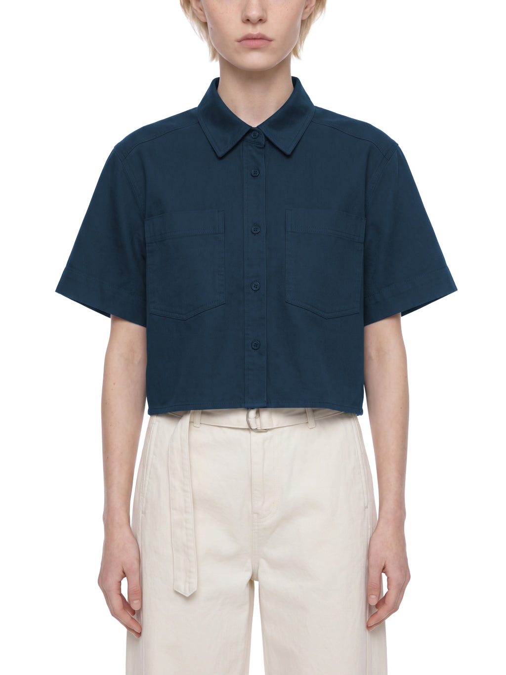 Gallo Jean | Women’s Cropped Cotton Short Sleeve Shirt
