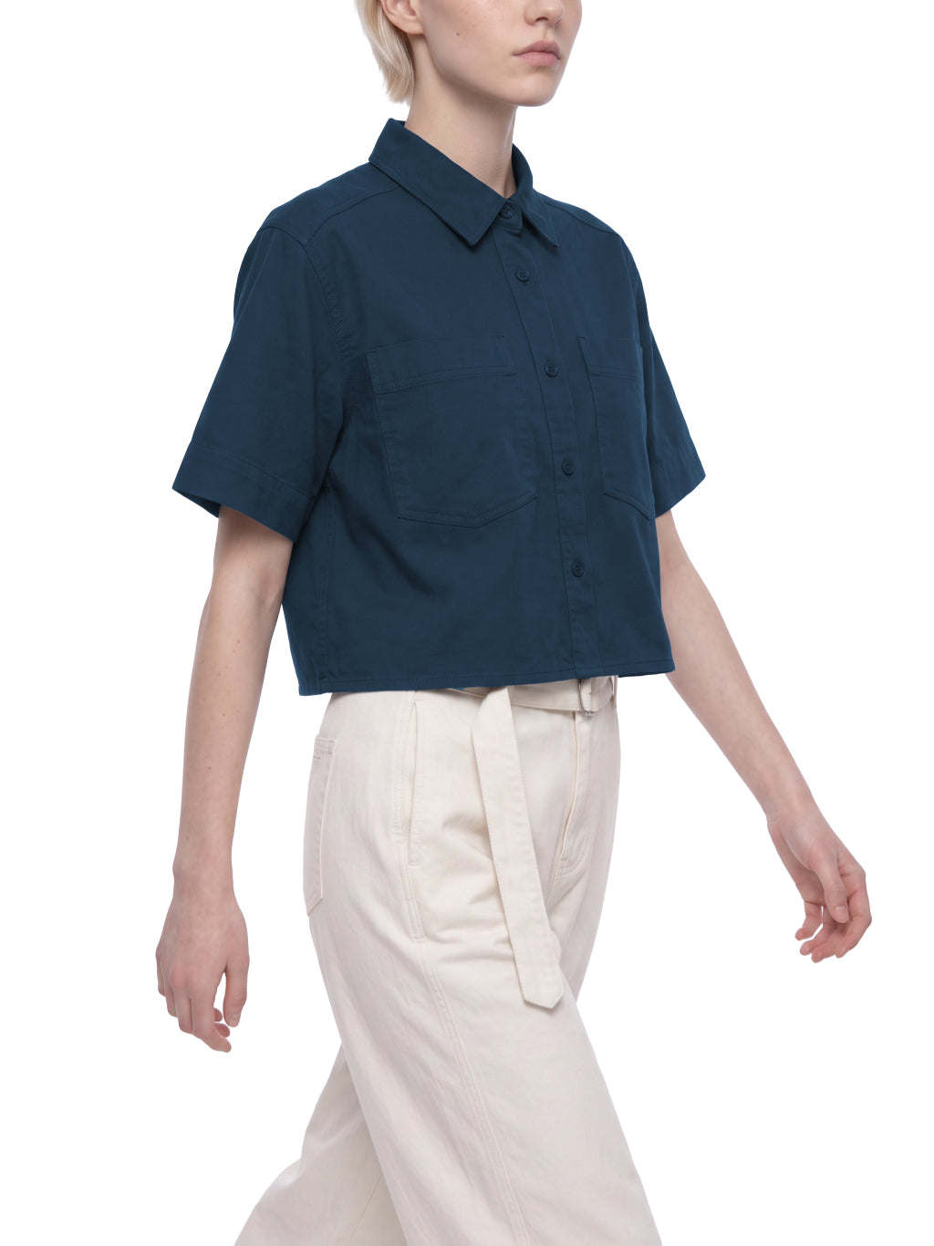 Gallo Jean | Women’s Cropped Cotton Short Sleeve Shirt
