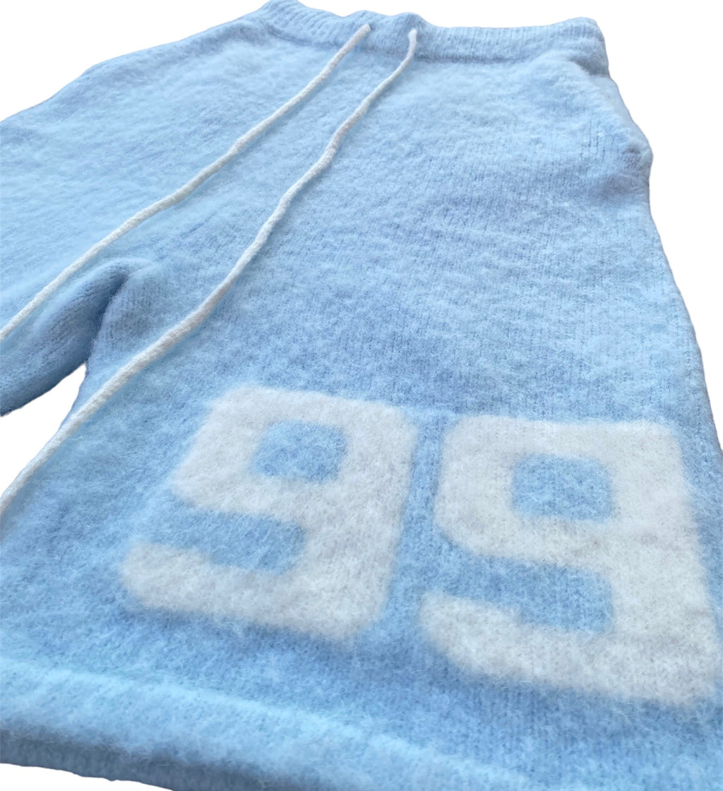 BRAINWASHED | Baby Blue Mohair Shorts