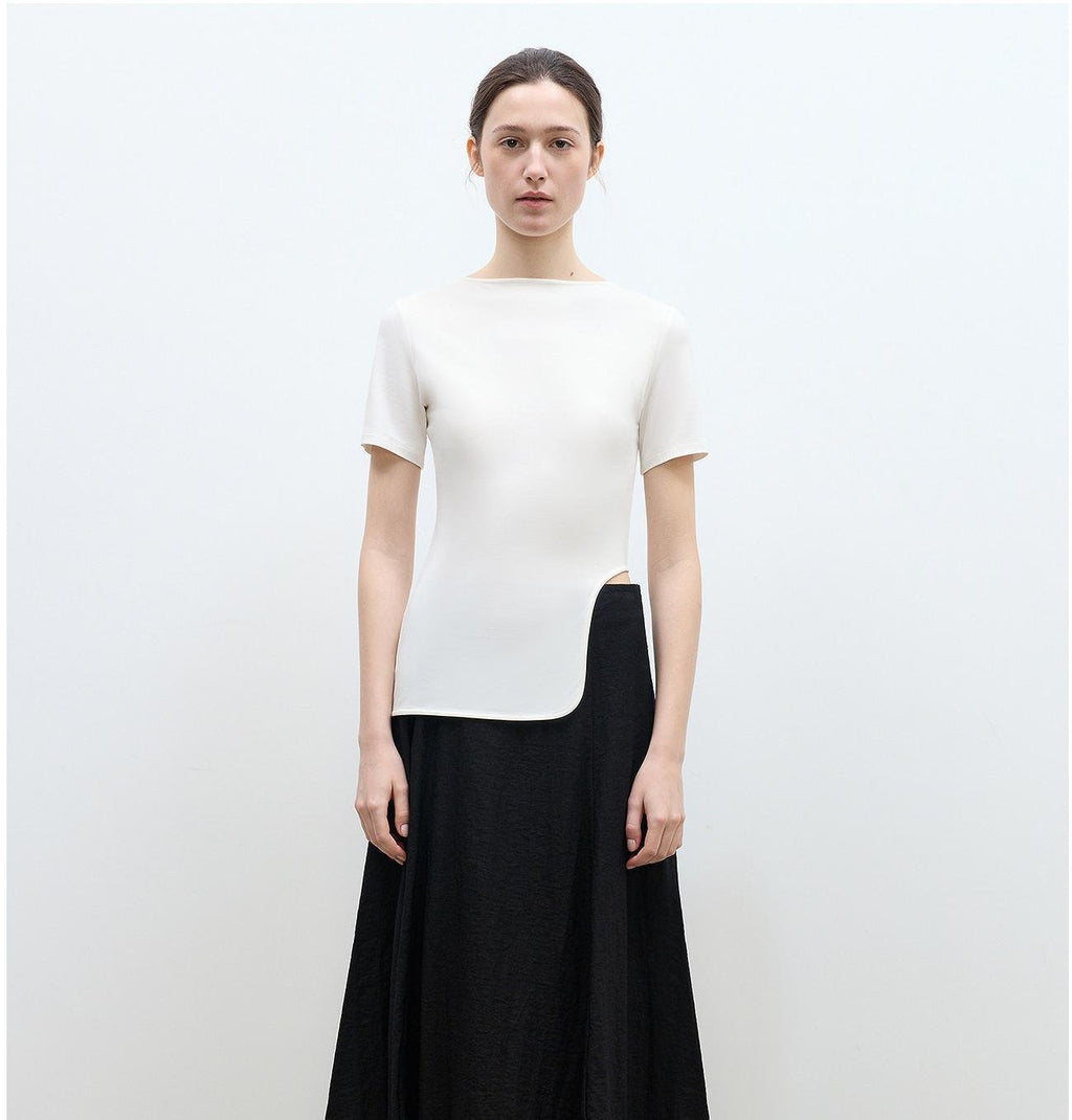 FIRELADY FUR | Women's Asymmetrical Hem T-shirt