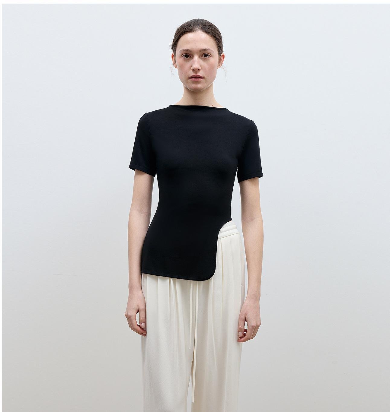 FIRELADY FUR | Women's Asymmetrical Hem T-Shirt