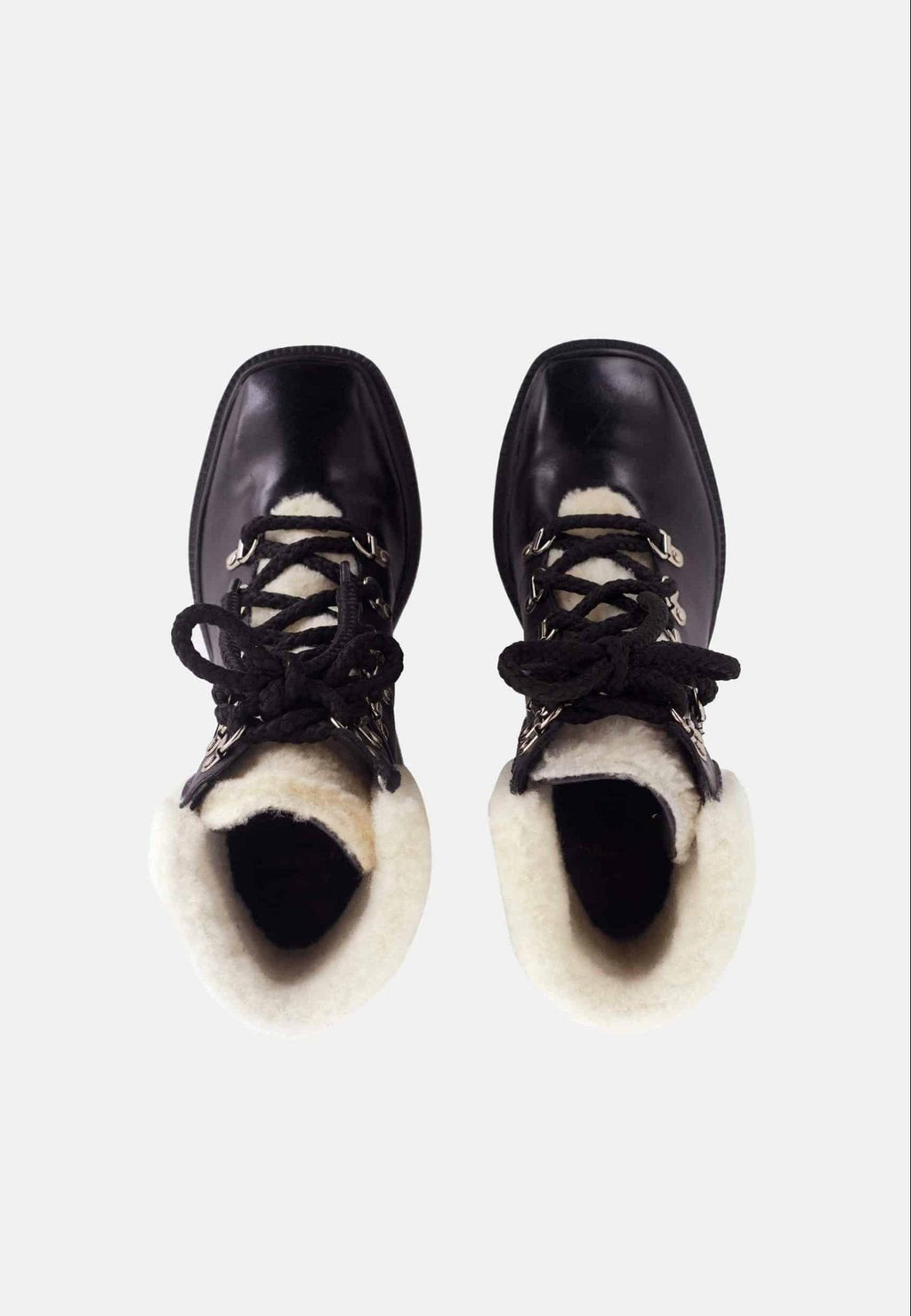 Mangará Atelier | Women's Black Calf Leather Combat Boots