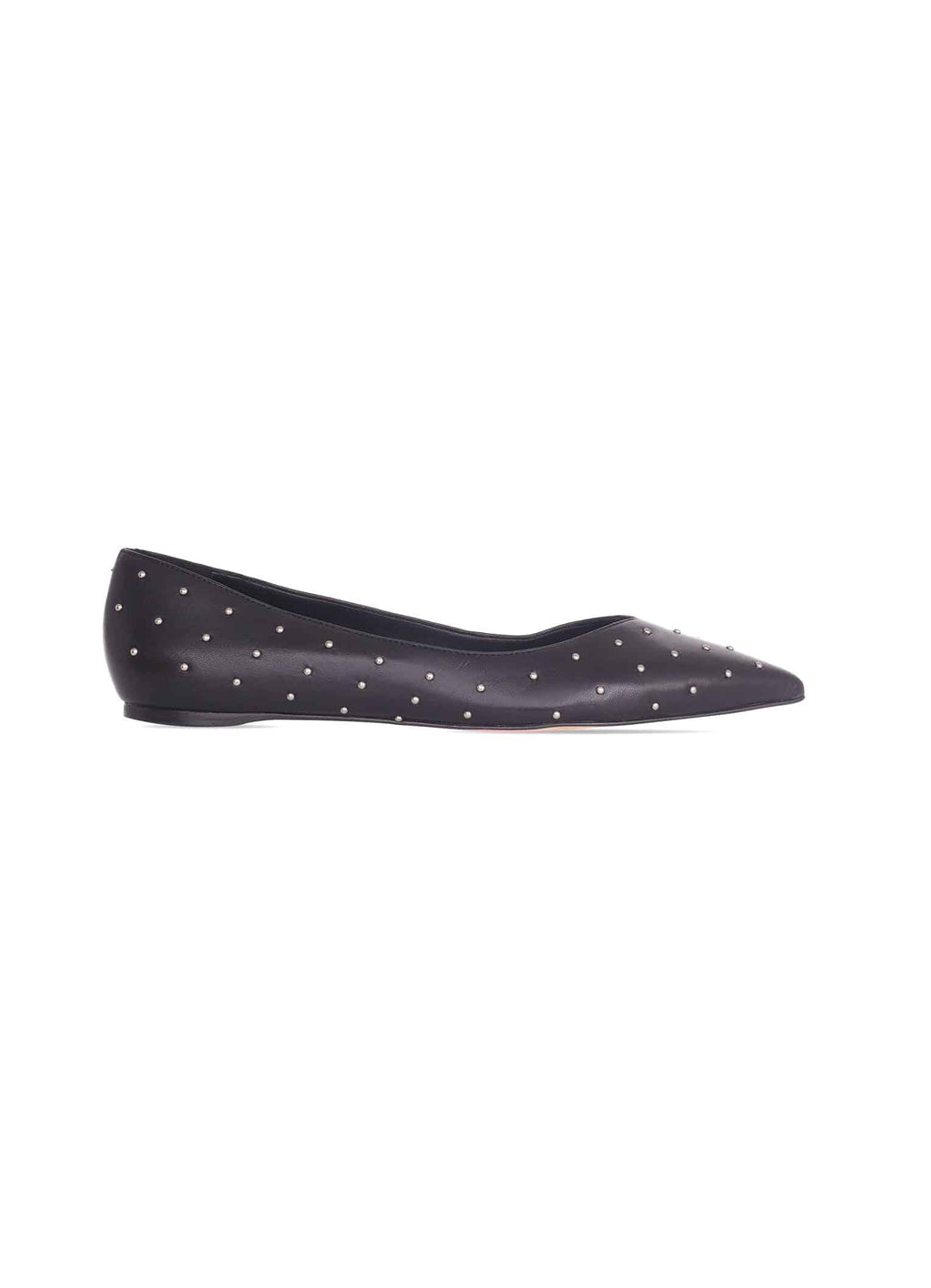 Mangará Atelier | Women's Black Leather Ballerina Flats w/ Studs