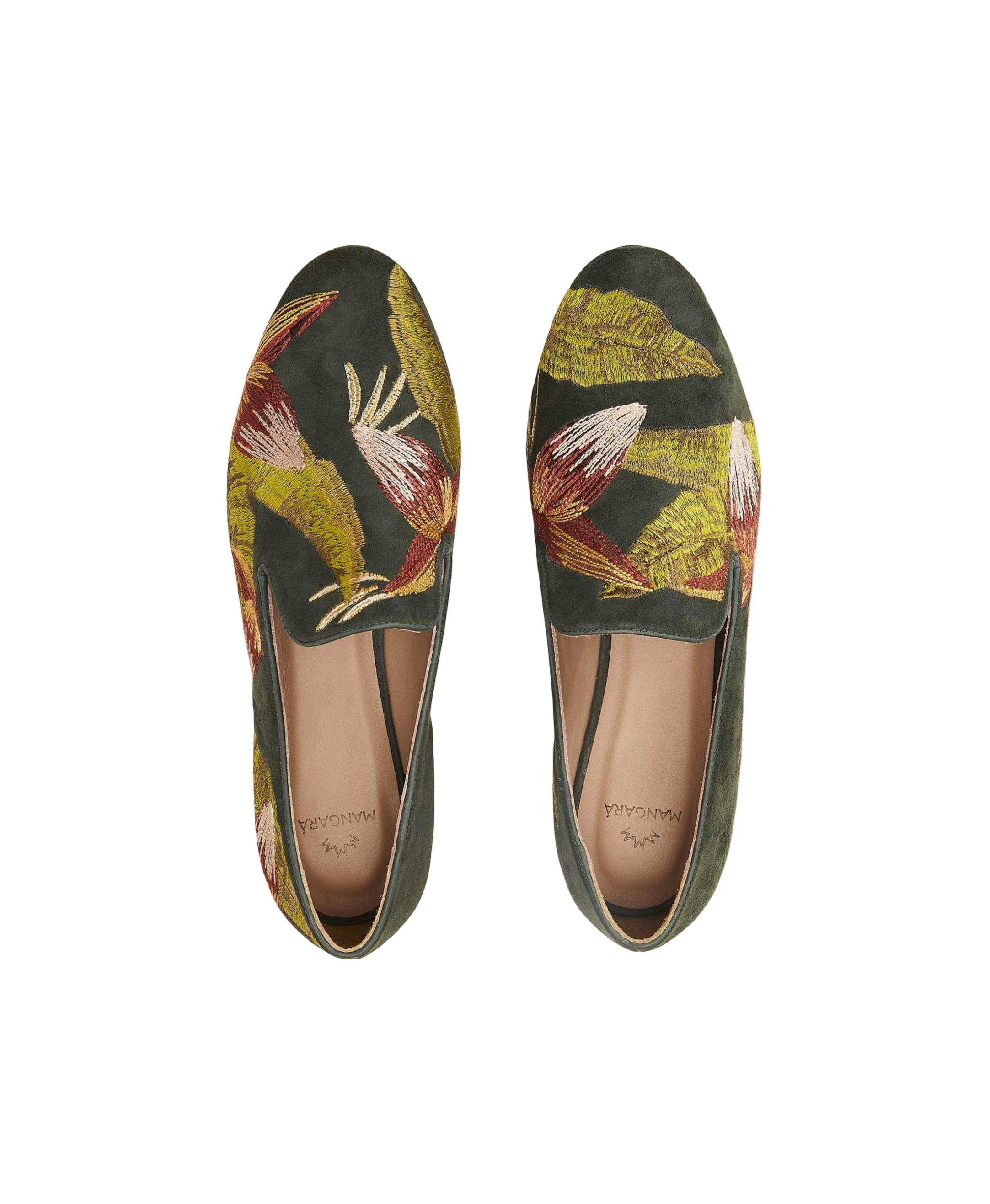 Mangará Atelier | Women's Embroidered Suede Loafers