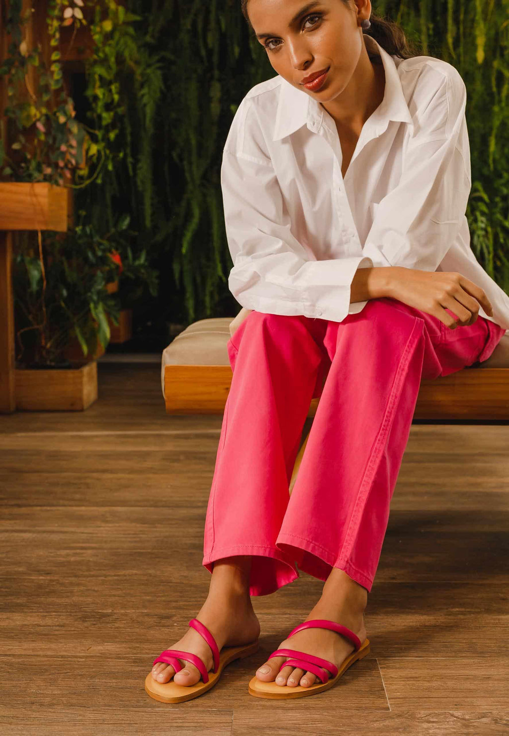 Mangará Atelier | Women's Green Leather Sandals