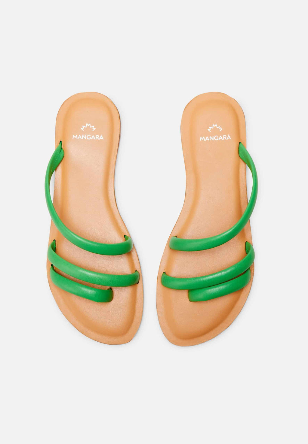 Mangará Atelier | Women's Green Leather Sandals