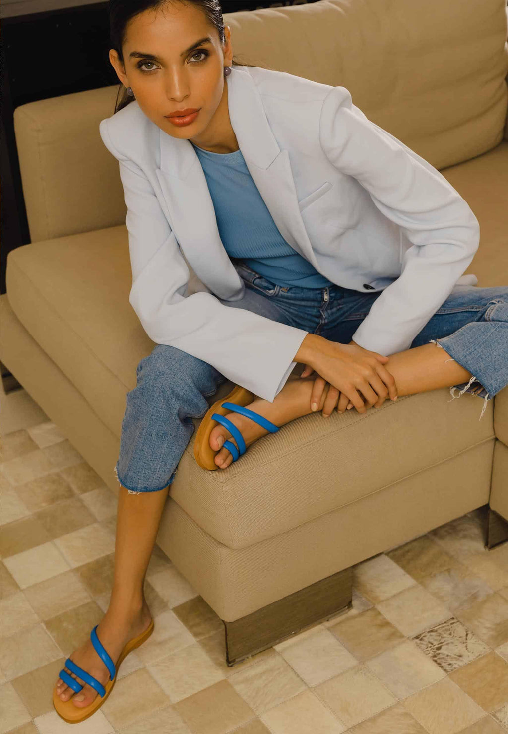 Mangará Atelier | Women's Green Leather Sandals