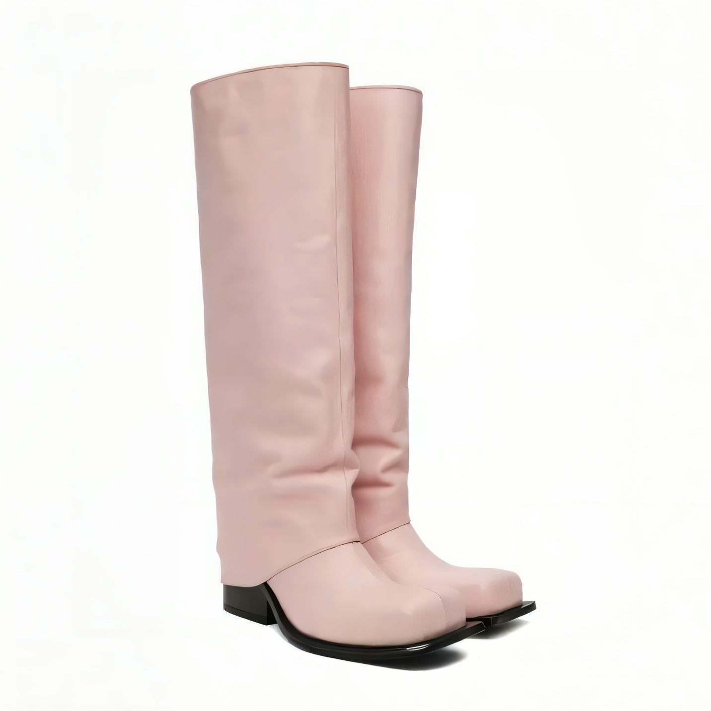 marigoldshadows | Women's Genuine Leather Pink Barrel Boot