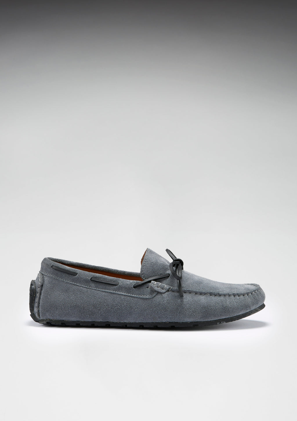 Hugs & Co. | Men's Slate Grey Genuine Suede Laced Driving Loafers