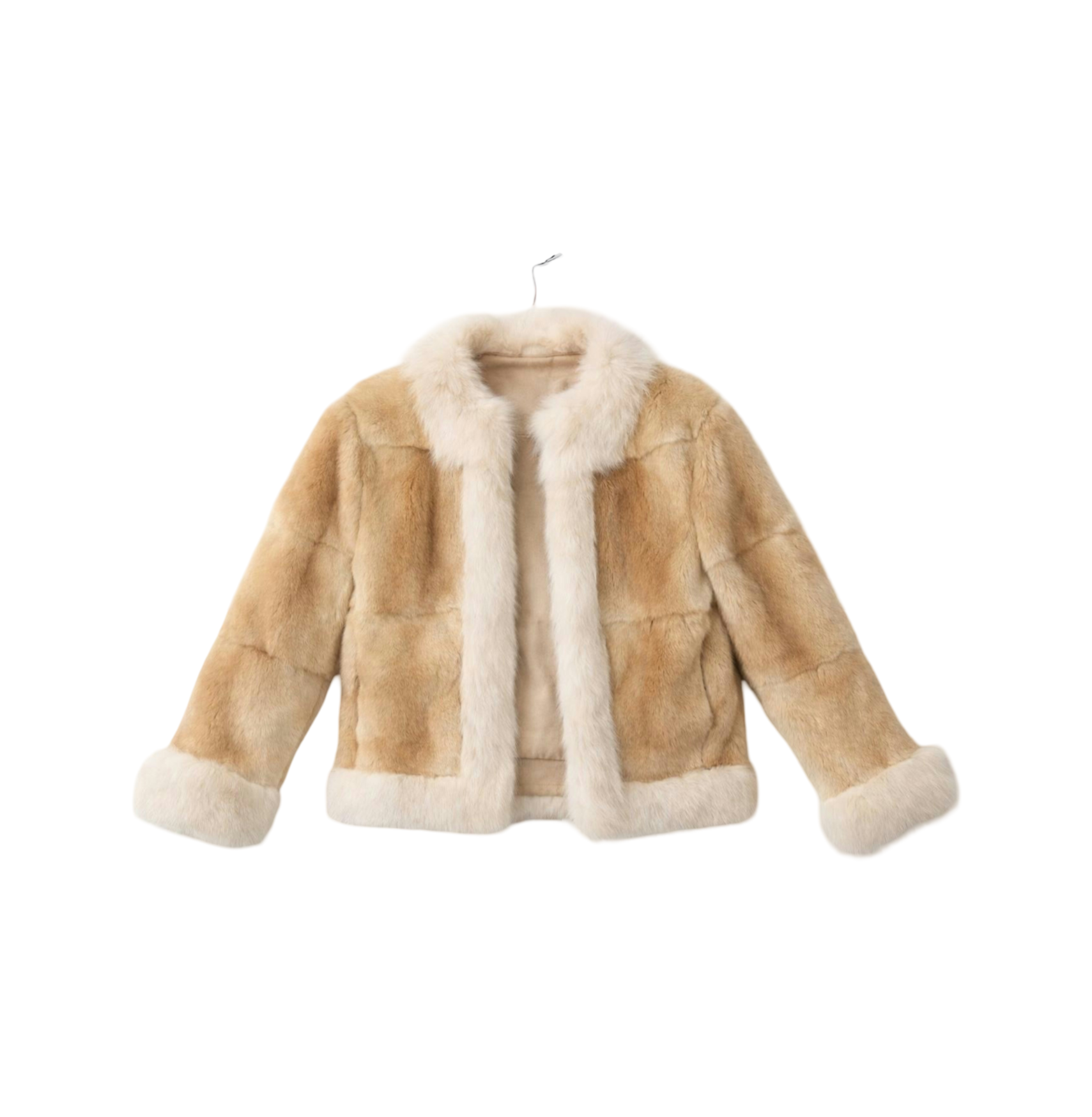 FIRELADY FUR | Women's Blue Muskrat & Fox Fur Patchwork Coat