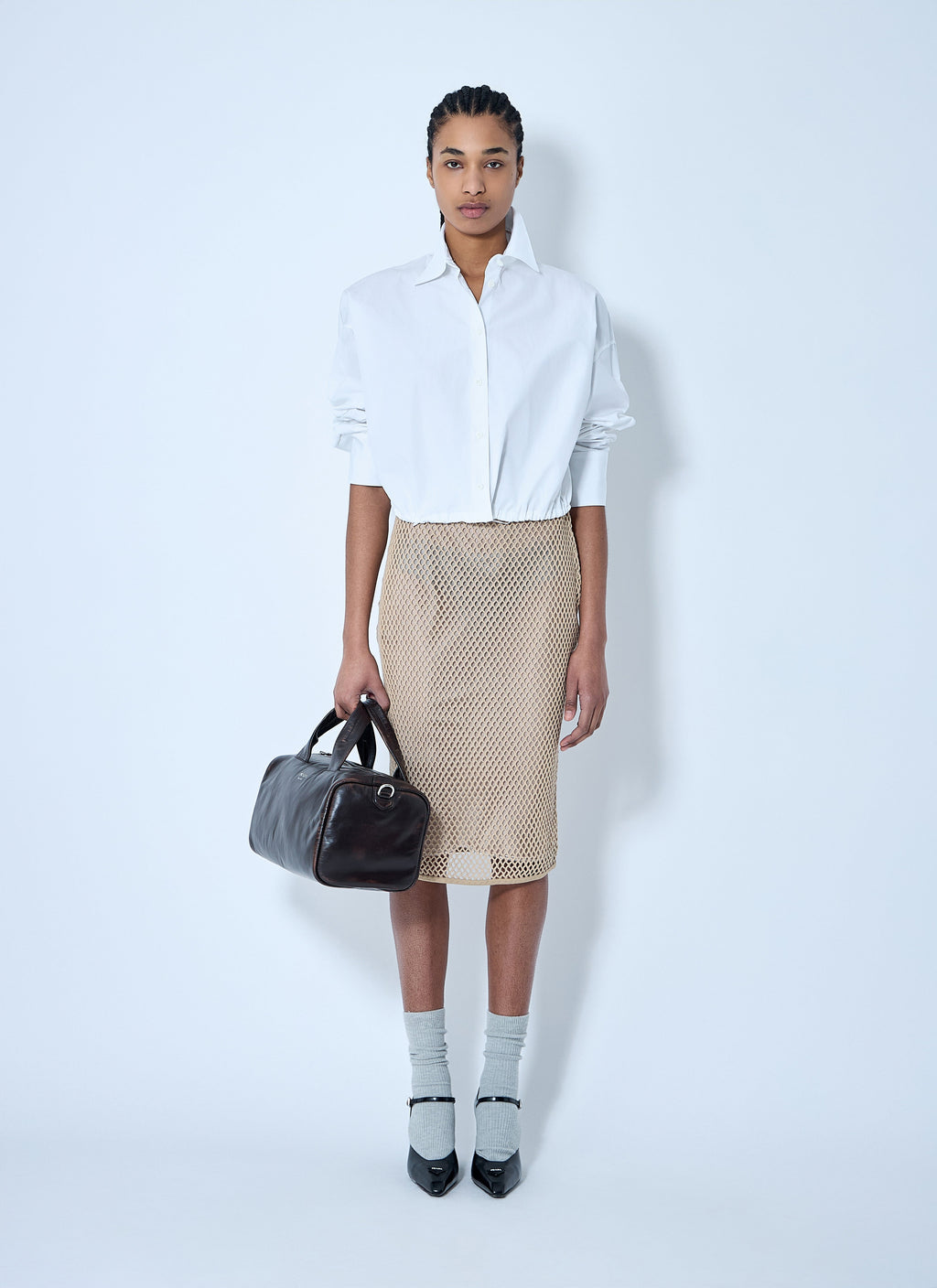 Prada | Women's Crochet Midi Skirt