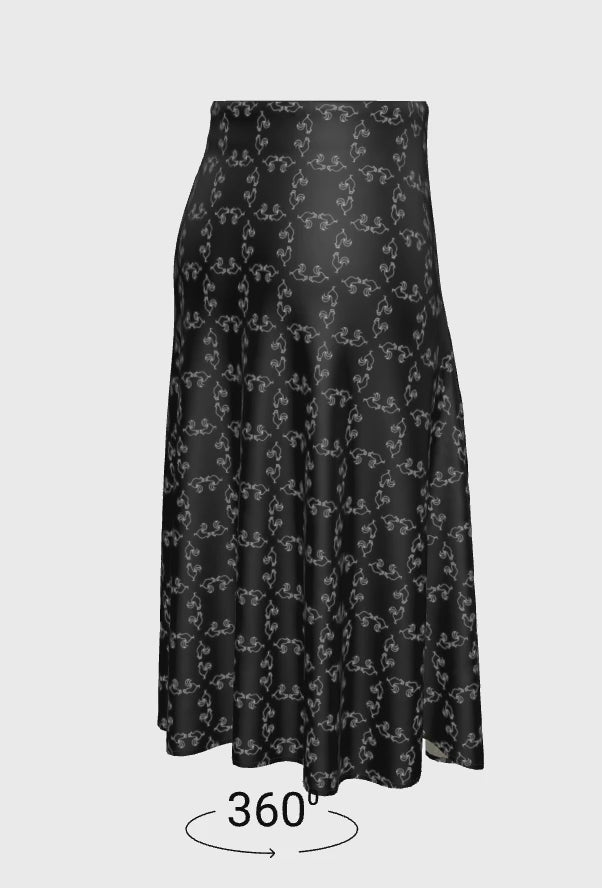 Gallo Jean | Silk Midi Skirt
