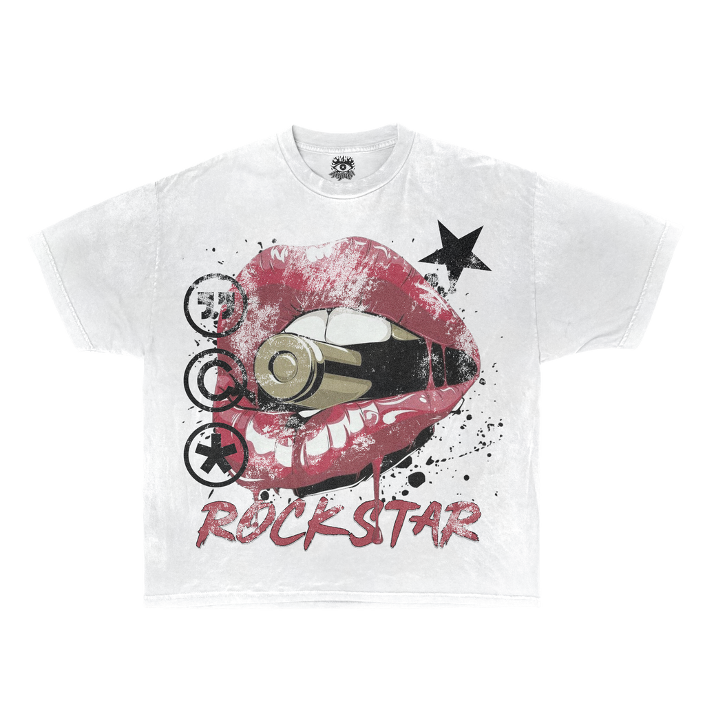 Arnuki | Rockstar White Cotton T-Shirt