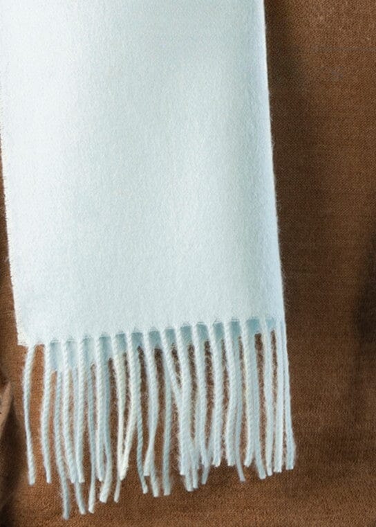 Purely Alpaca | Solid Weave Brushed Alpaca Scarf w/ Fringes
