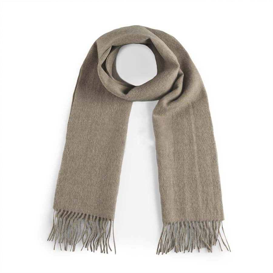 Purely Alpaca | Solid Weave Brushed Alpaca Scarf w/ Fringes