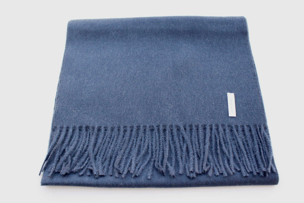 Purely Alpaca | Solid Weave Brushed Alpaca Scarf w/ Fringes