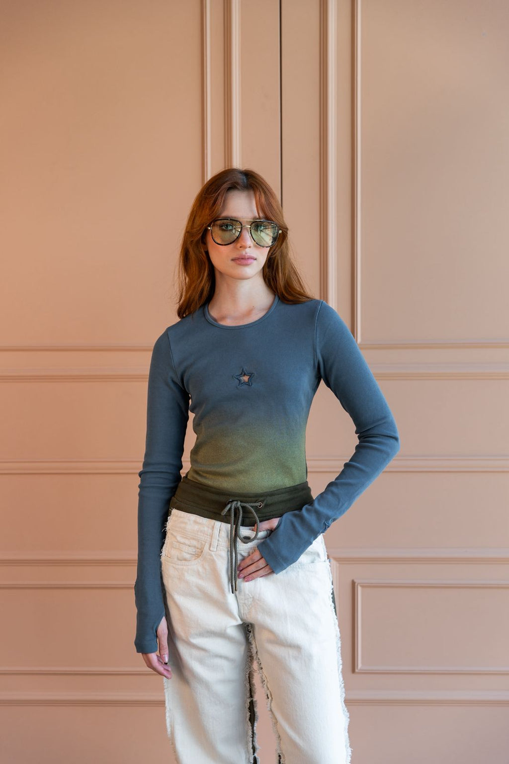 Flow Inspires Us | Women's Wayne Top in Blue & Green Gradient
