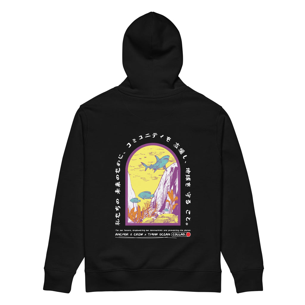 ANCHOR AND CREW | "Think Ocean 07 Gurafiku" Organic Cotton Hoodie