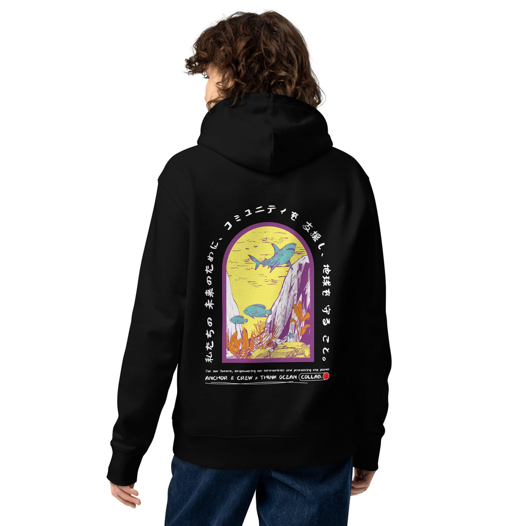 ANCHOR AND CREW | "Think Ocean 07 Gurafiku" Organic Cotton Hoodie
