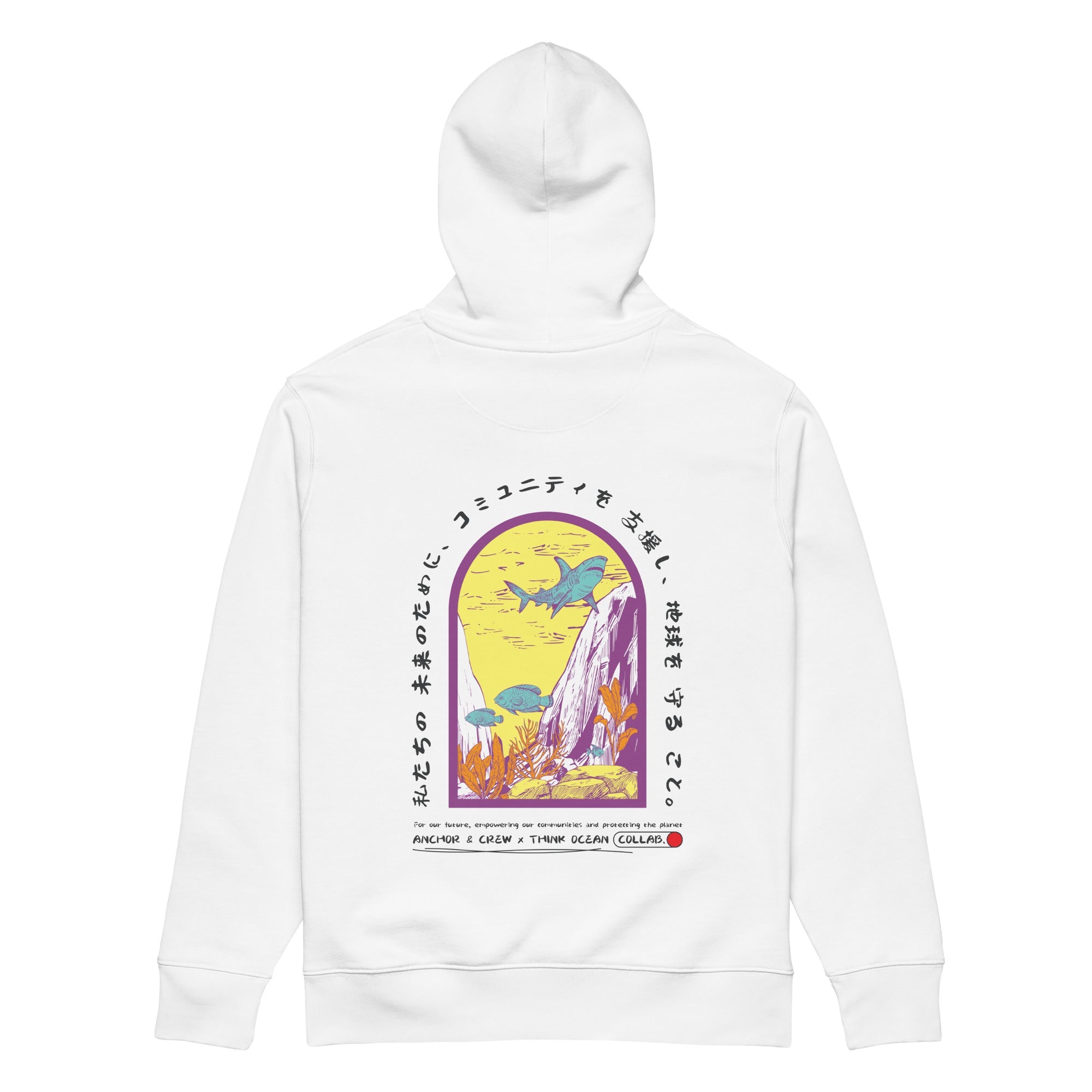 ANCHOR AND CREW | "Think Ocean 07 Gurafiku" Organic Cotton Hoodie