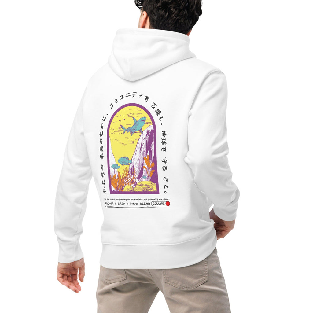 ANCHOR AND CREW | "Think Ocean 07 Gurafiku" Organic Cotton Hoodie