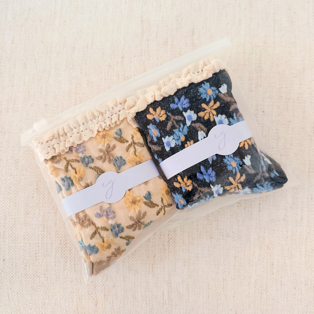 Ellison + Young | Vintage Blossom Socks (Set of 2 Pairs)