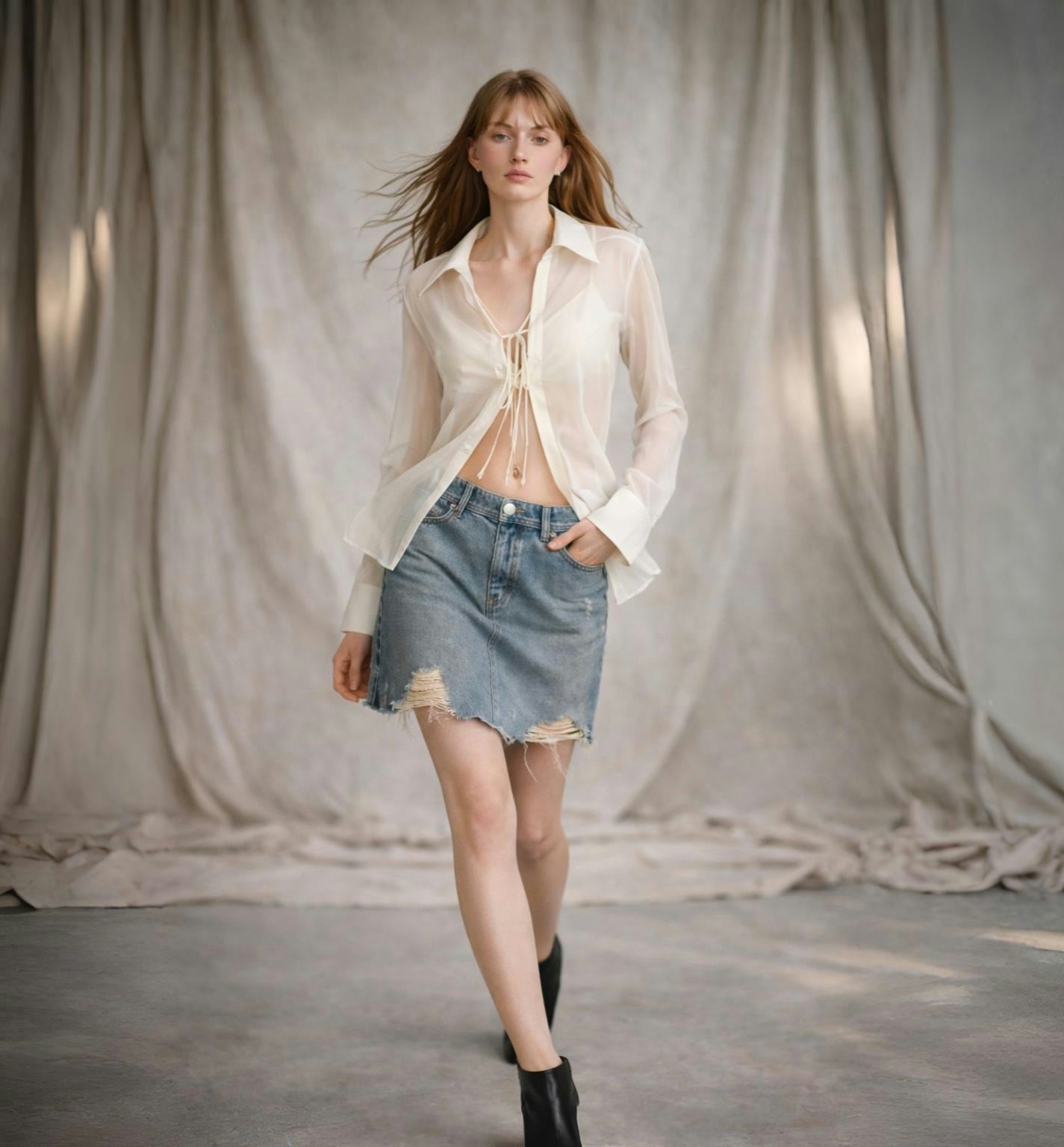 FIRELADY FUR | Women's Silk Chiffon Top